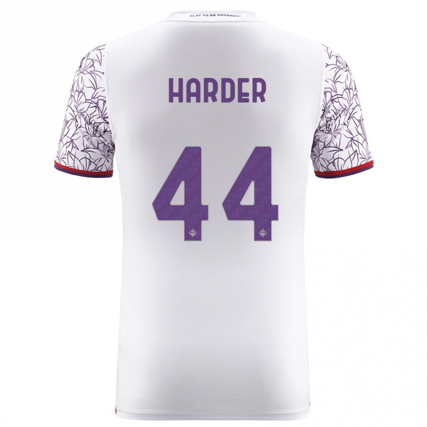 Niño Fútbol Camiseta Jonas Harder #44 Blanco 2ª Equipación 2023/24