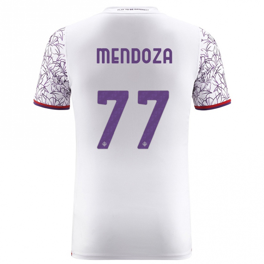 Niño Fútbol Camiseta William Mendoza #77 Blanco 2ª Equipación 2023/24