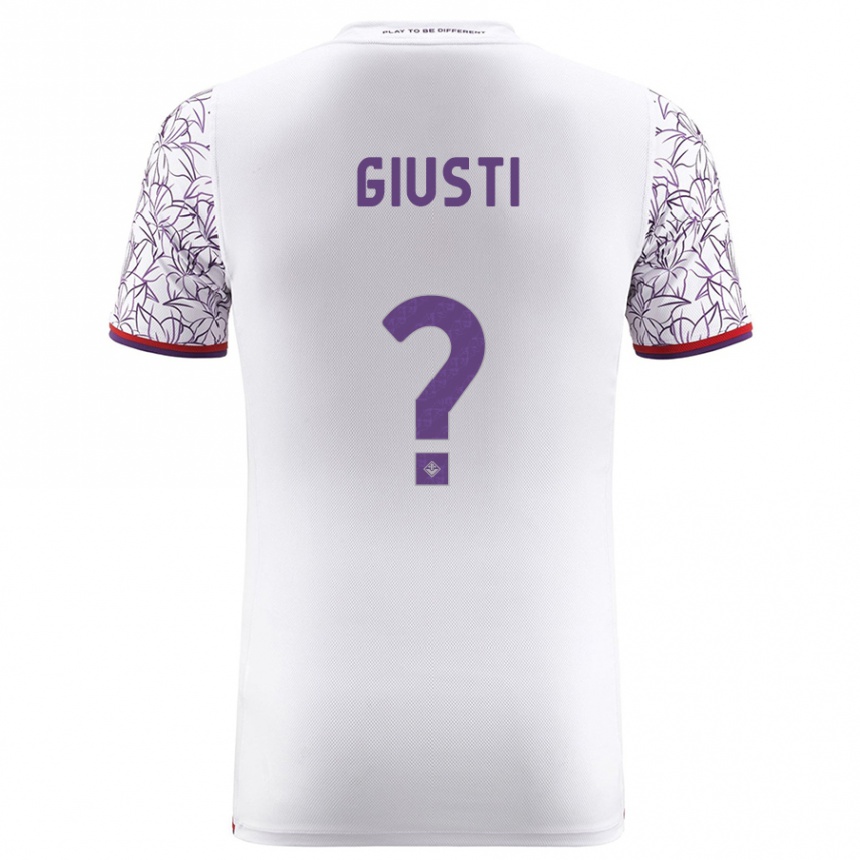 Niño Fútbol Camiseta Edoardo Giusti #0 Blanco 2ª Equipación 2023/24