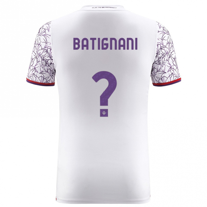 Niño Fútbol Camiseta Francesco Batignani #0 Blanco 2ª Equipación 2023/24