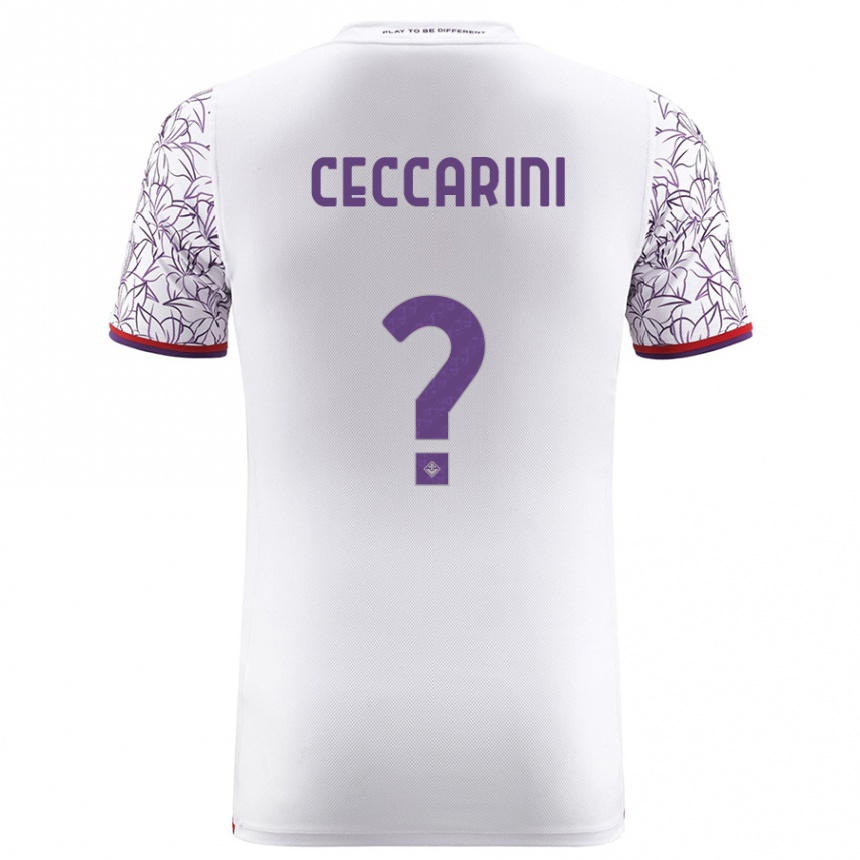 Niño Fútbol Camiseta Mattia Ceccarini #0 Blanco 2ª Equipación 2023/24