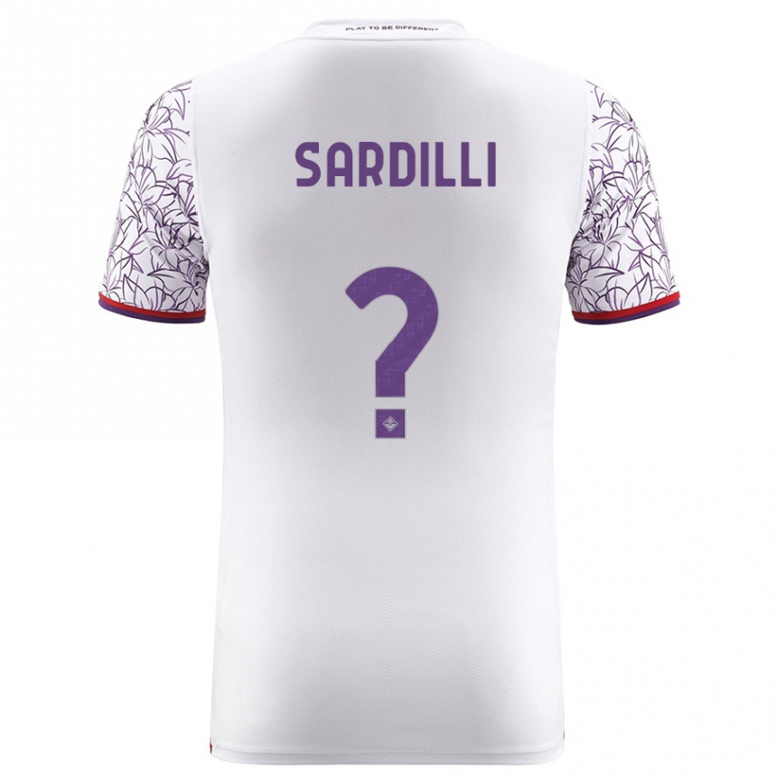 Niño Fútbol Camiseta Davide Sardilli #0 Blanco 2ª Equipación 2023/24