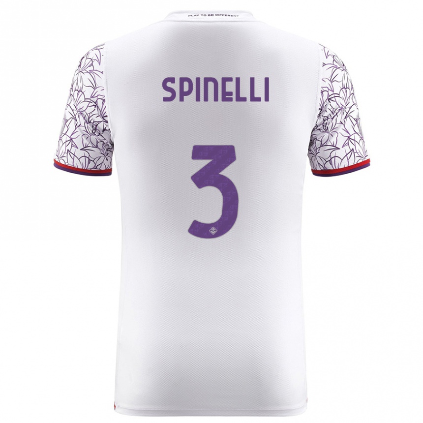 Niño Fútbol Camiseta Giorgia Spinelli #3 Blanco 2ª Equipación 2023/24