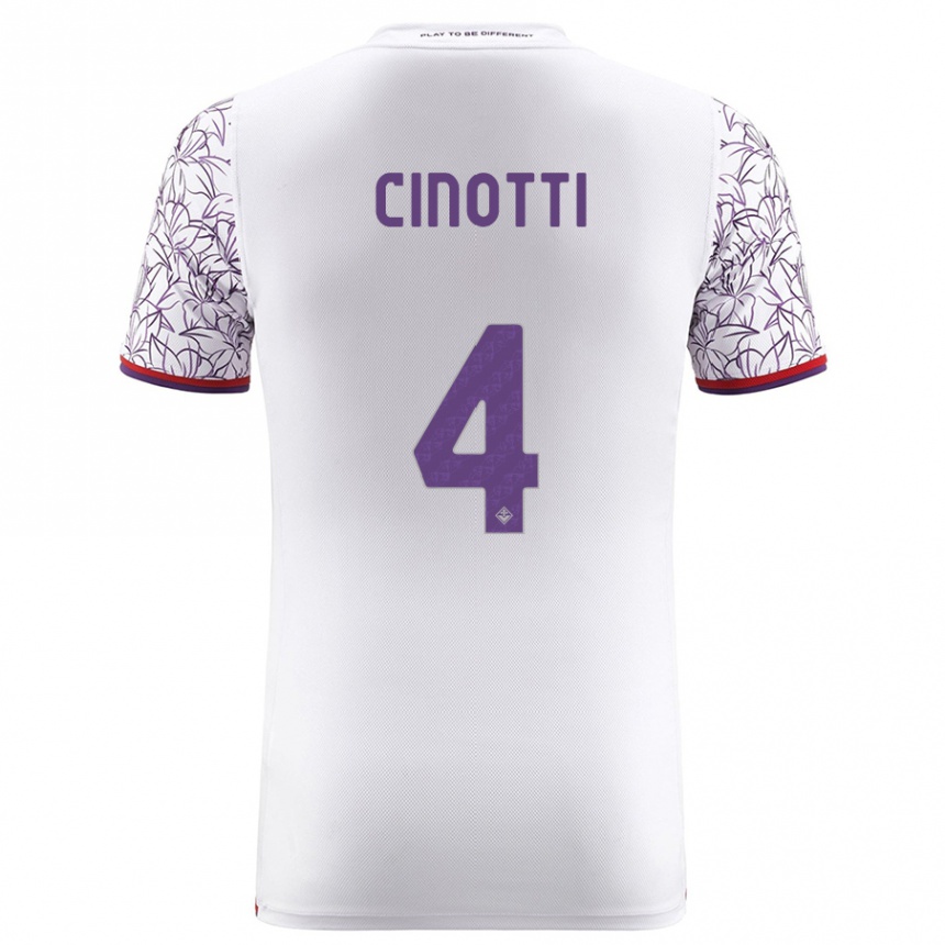 Niño Fútbol Camiseta Norma Cinotti #4 Blanco 2ª Equipación 2023/24