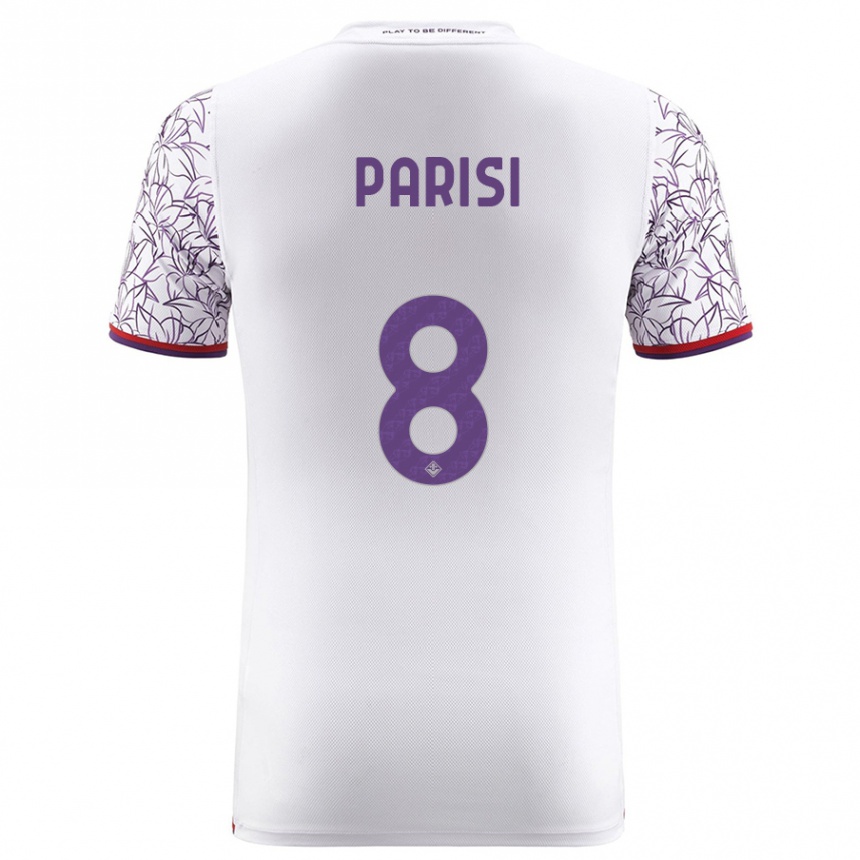 Niño Fútbol Camiseta Alice Parisi #8 Blanco 2ª Equipación 2023/24