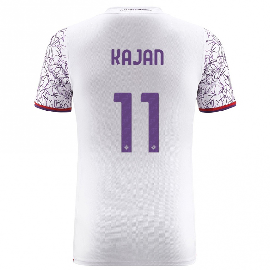 Niño Fútbol Camiseta Zsanett Kaján #11 Blanco 2ª Equipación 2023/24