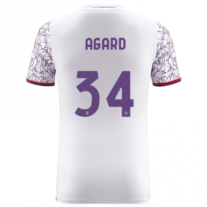 Niño Fútbol Camiseta Laura Agard #34 Blanco 2ª Equipación 2023/24