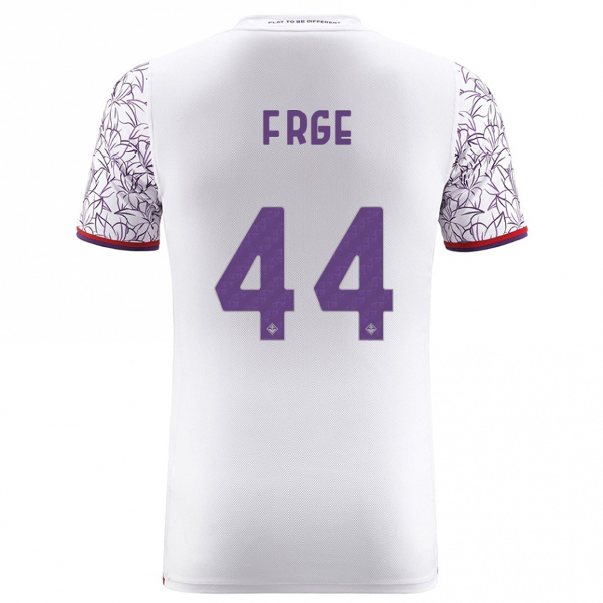 Niño Fútbol Camiseta Emma Færge #44 Blanco 2ª Equipación 2023/24