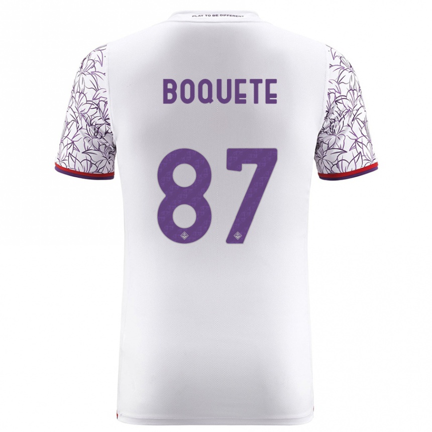 Niño Fútbol Camiseta Verónica Boquete #87 Blanco 2ª Equipación 2023/24