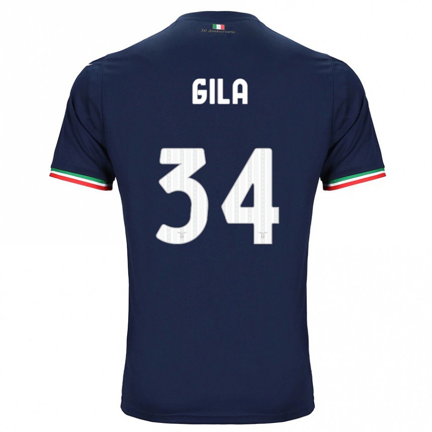 Niño Fútbol Camiseta Mario Gila #34 Armada 2ª Equipación 2023/24