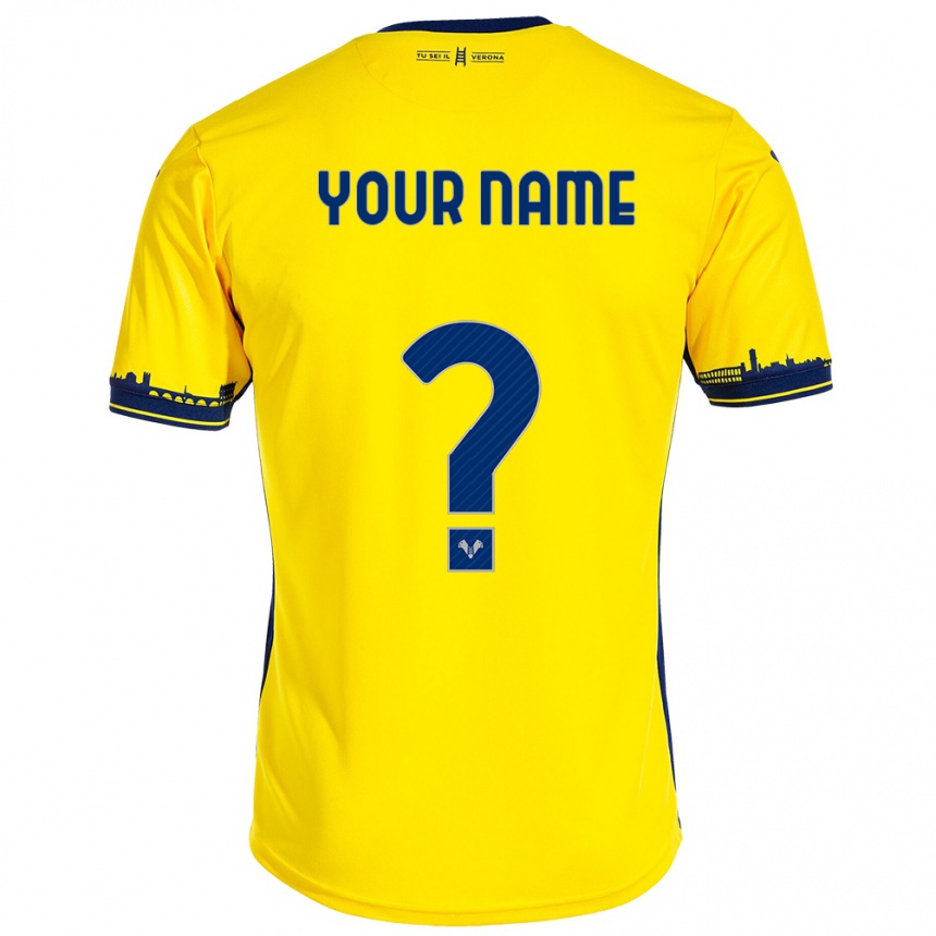 Niño Fútbol Camiseta Su Nombre #0 Amarillo 2ª Equipación 2023/24