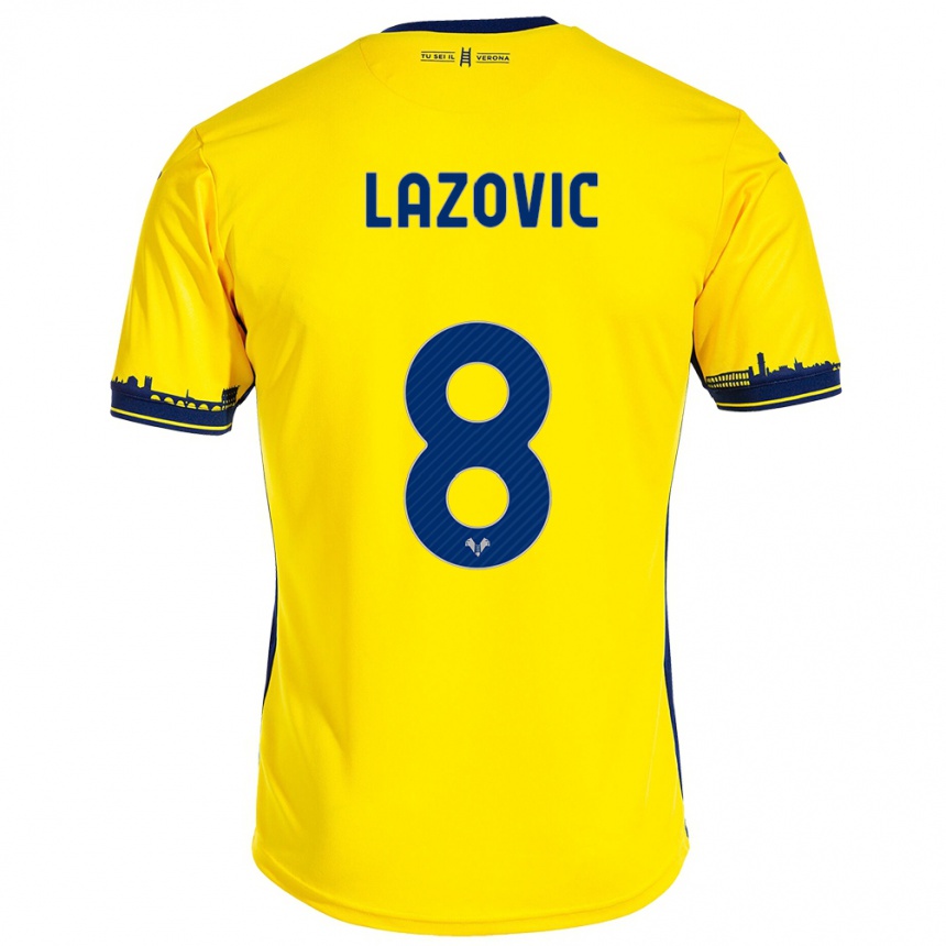 Niño Fútbol Camiseta Darko Lazović #8 Amarillo 2ª Equipación 2023/24