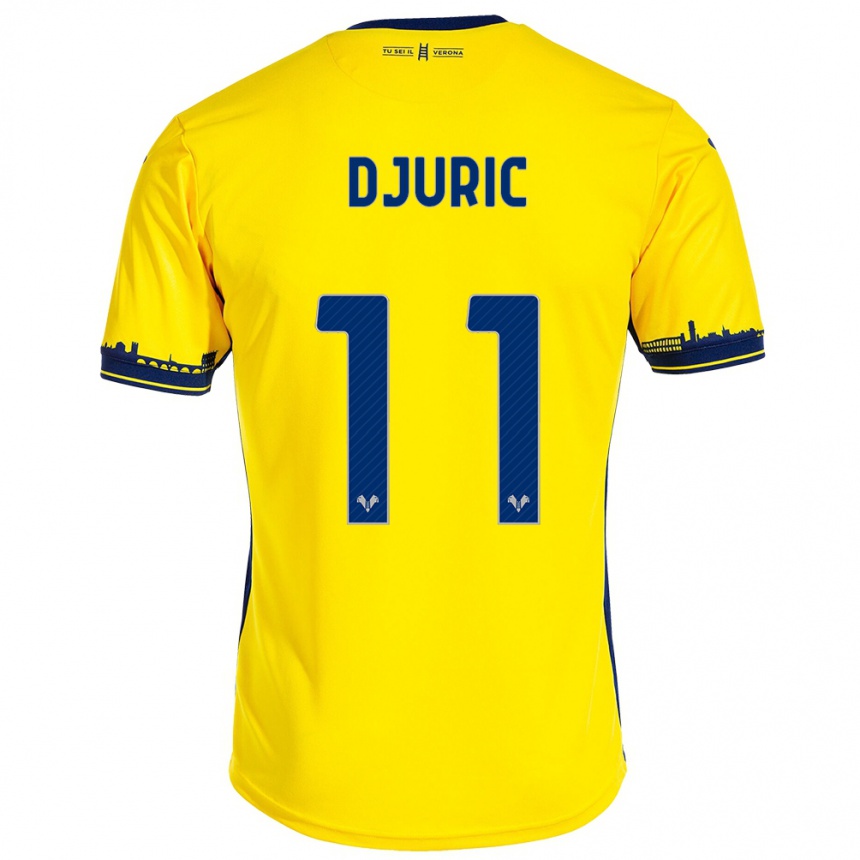 Niño Fútbol Camiseta Milan Djuric #11 Amarillo 2ª Equipación 2023/24