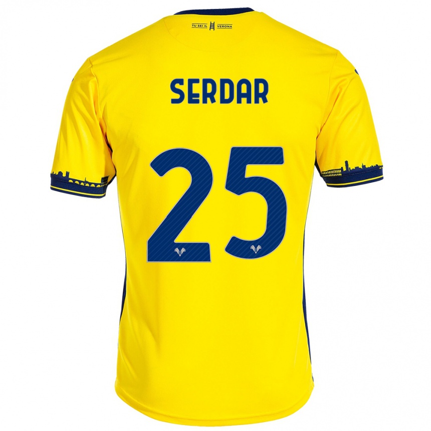 Niño Fútbol Camiseta Suat Serdar #25 Amarillo 2ª Equipación 2023/24