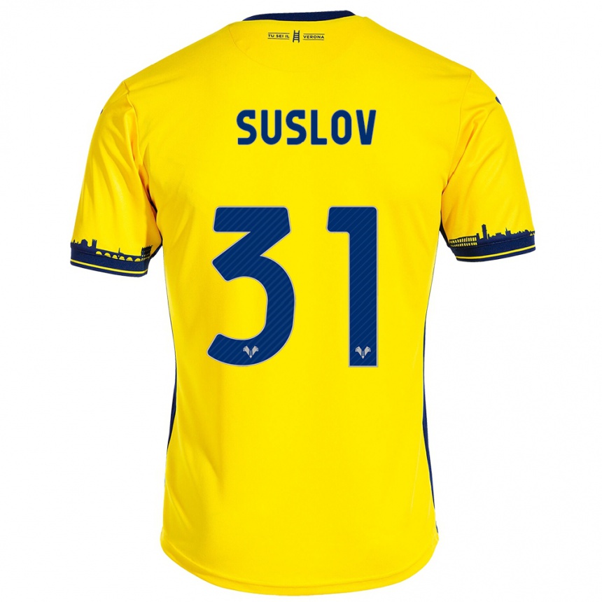 Niño Fútbol Camiseta Tomas Suslov #31 Amarillo 2ª Equipación 2023/24