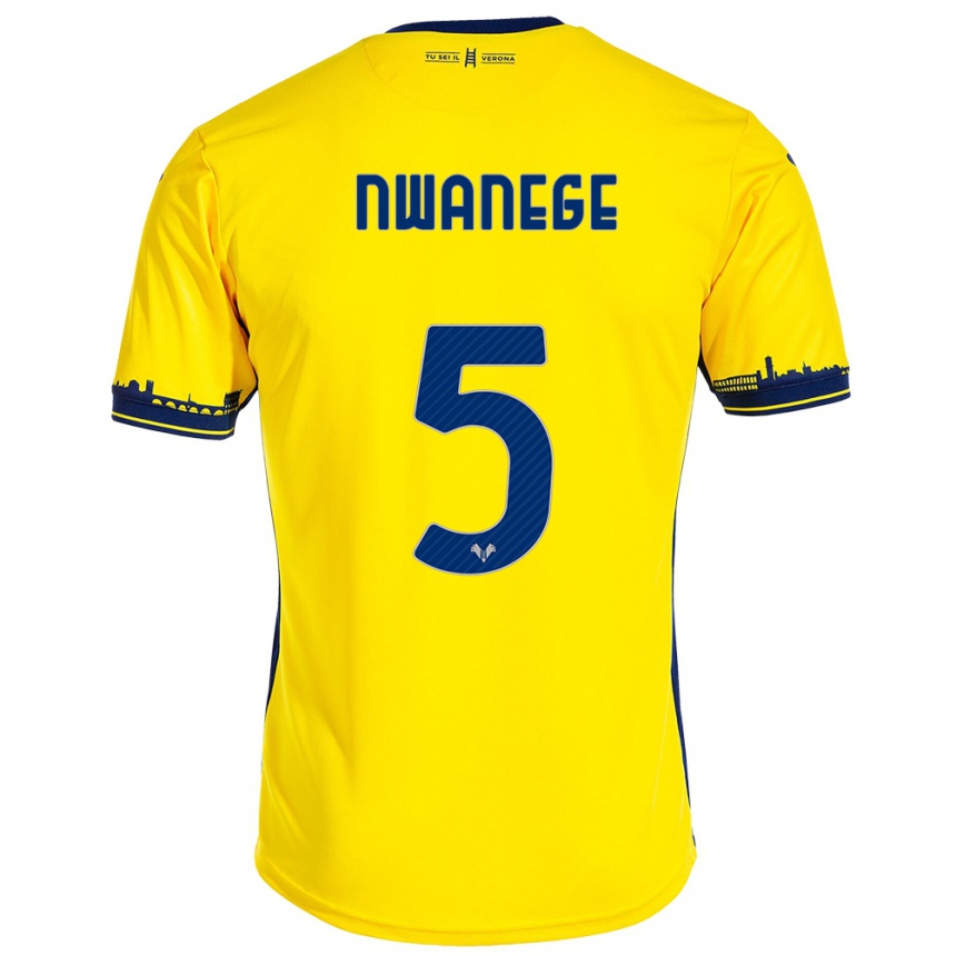 Niño Fútbol Camiseta Karlson Nwanege #5 Amarillo 2ª Equipación 2023/24