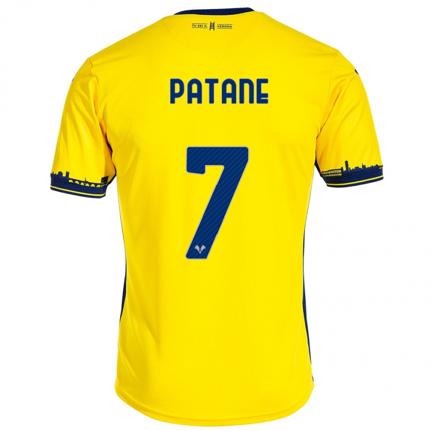 Niño Fútbol Camiseta Nicola Patanè #7 Amarillo 2ª Equipación 2023/24