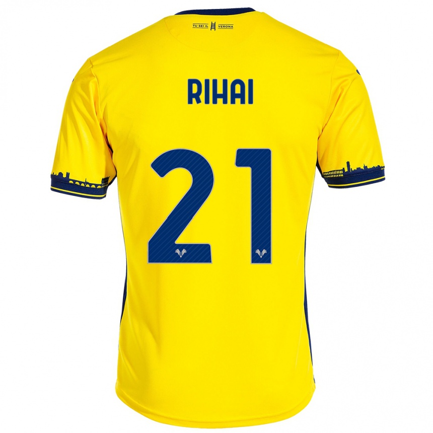 Niño Fútbol Camiseta Aiman Rihai #21 Amarillo 2ª Equipación 2023/24