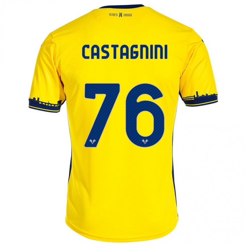 Niño Fútbol Camiseta Mirko Castagnini #76 Amarillo 2ª Equipación 2023/24