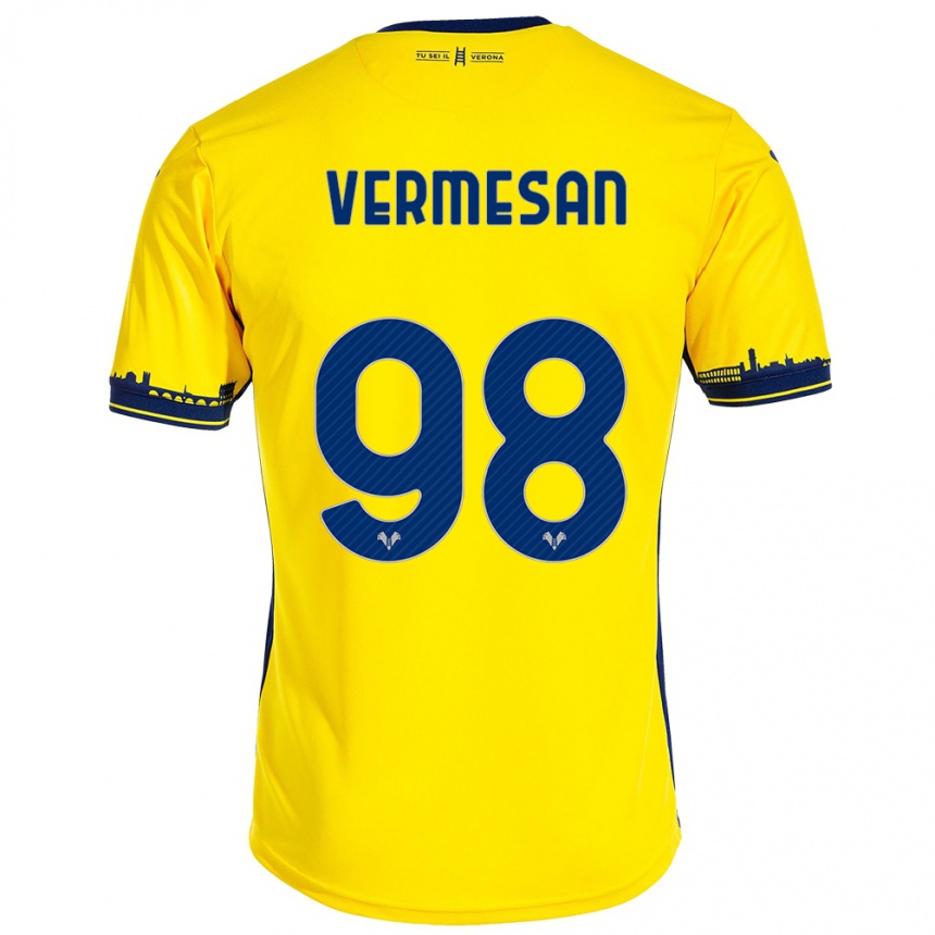 Niño Fútbol Camiseta Ioan Vermesan #98 Amarillo 2ª Equipación 2023/24