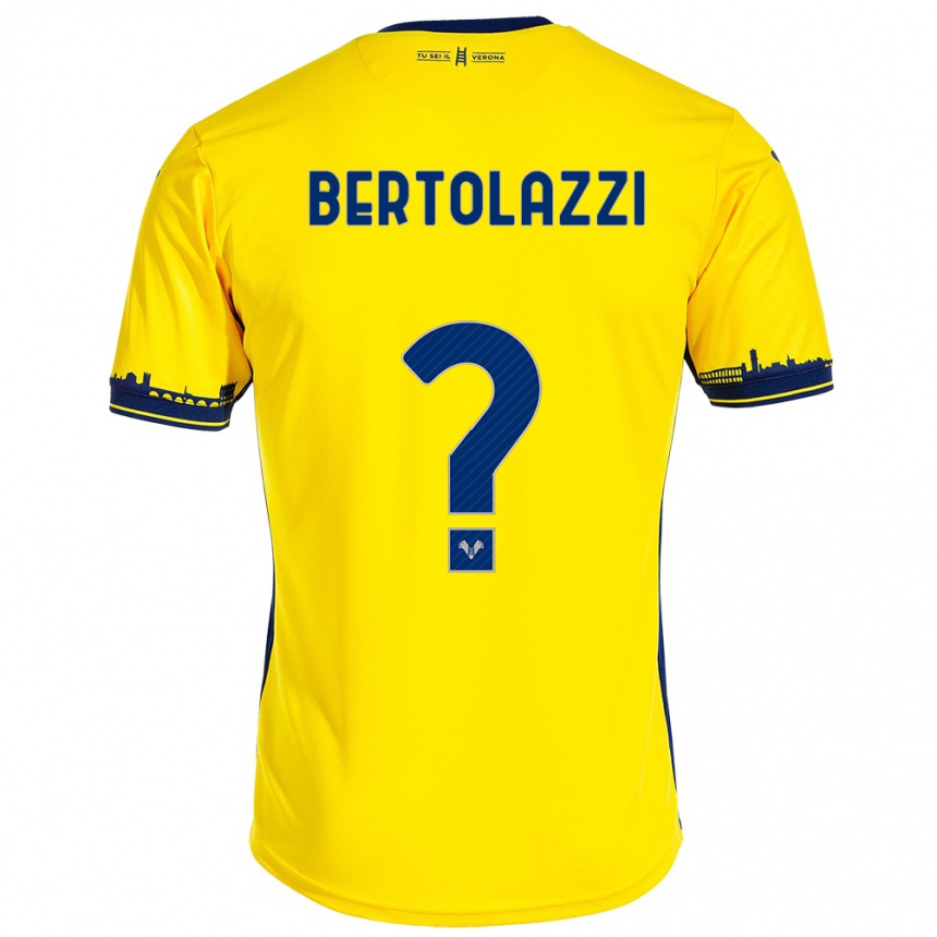 Niño Fútbol Camiseta Giovanni Bertolazzi #0 Amarillo 2ª Equipación 2023/24