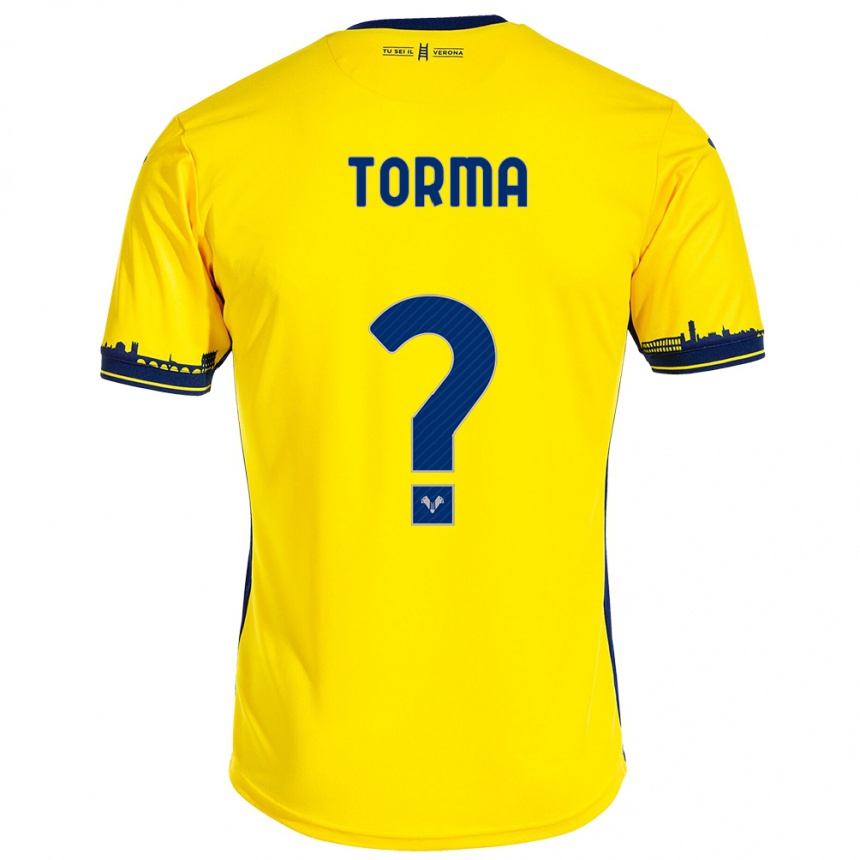 Niño Fútbol Camiseta Salvatore Torma #0 Amarillo 2ª Equipación 2023/24