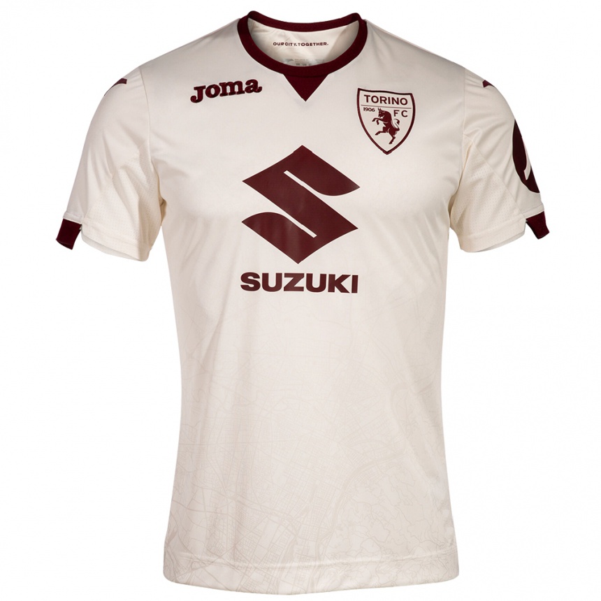 Niño Fútbol Camiseta Francesco Foschiani #0 Champán 2ª Equipación 2023/24