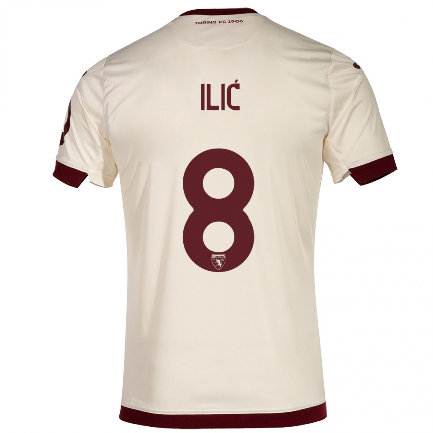 Niño Fútbol Camiseta Ivan Ilić #8 Champán 2ª Equipación 2023/24