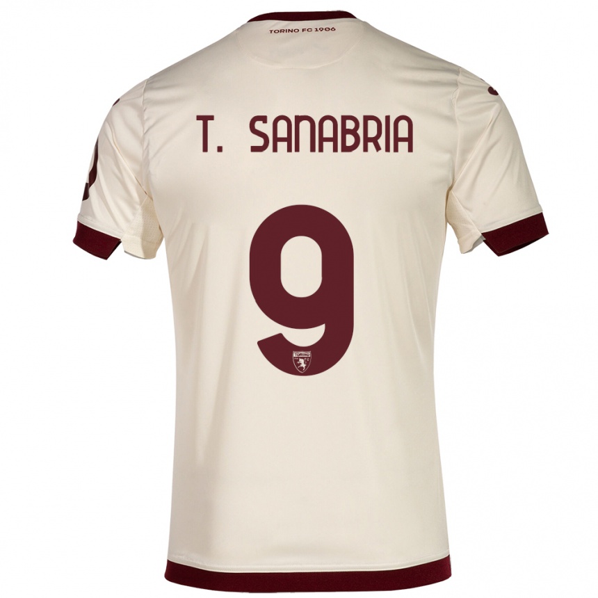 Niño Fútbol Camiseta Antonio Sanabria #9 Champán 2ª Equipación 2023/24