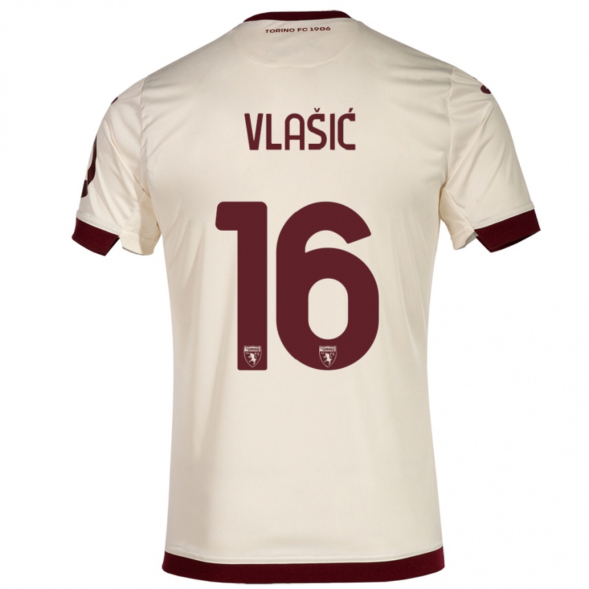 Niño Fútbol Camiseta Nikola Vlašić #16 Champán 2ª Equipación 2023/24