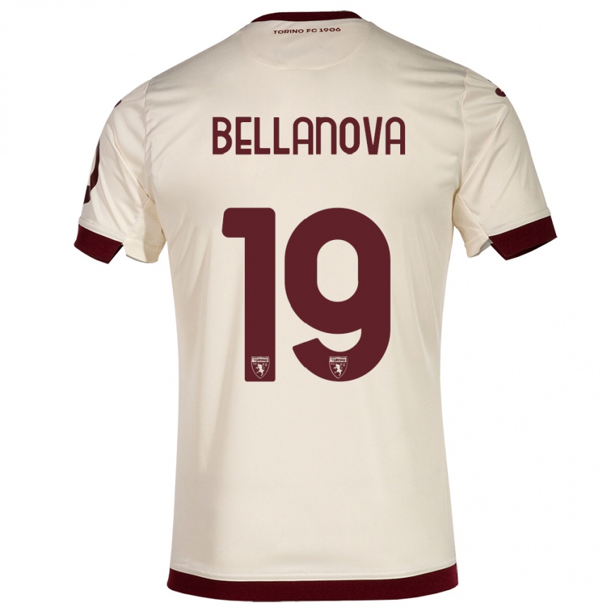 Niño Fútbol Camiseta Raoul Bellanova #19 Champán 2ª Equipación 2023/24