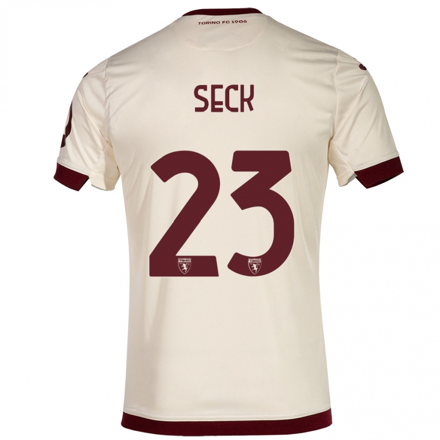 Niño Fútbol Camiseta Demba Seck #23 Champán 2ª Equipación 2023/24