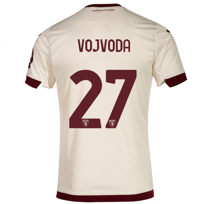 Niño Fútbol Camiseta Mërgim Vojvoda #27 Champán 2ª Equipación 2023/24