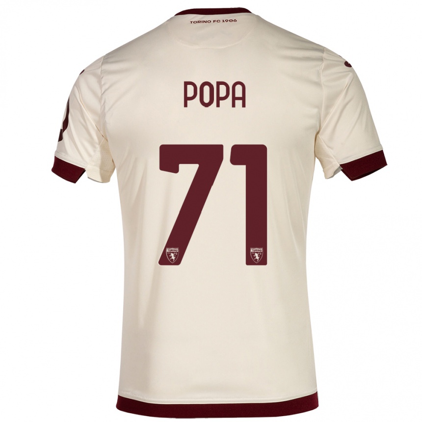 Niño Fútbol Camiseta Mihai Popa #71 Champán 2ª Equipación 2023/24