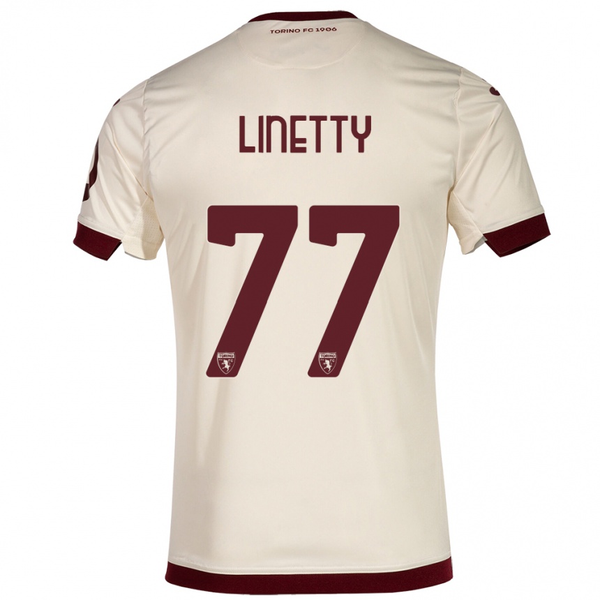 Niño Fútbol Camiseta Karol Linetty #77 Champán 2ª Equipación 2023/24