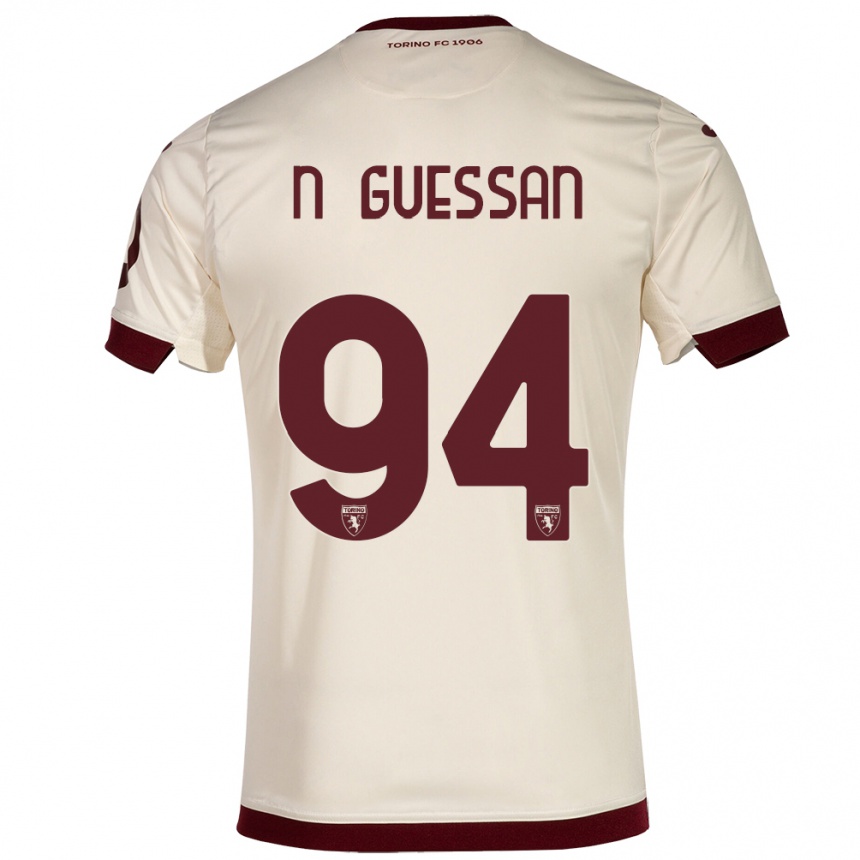 Niño Fútbol Camiseta Ange Caumenan N'guessan #94 Champán 2ª Equipación 2023/24