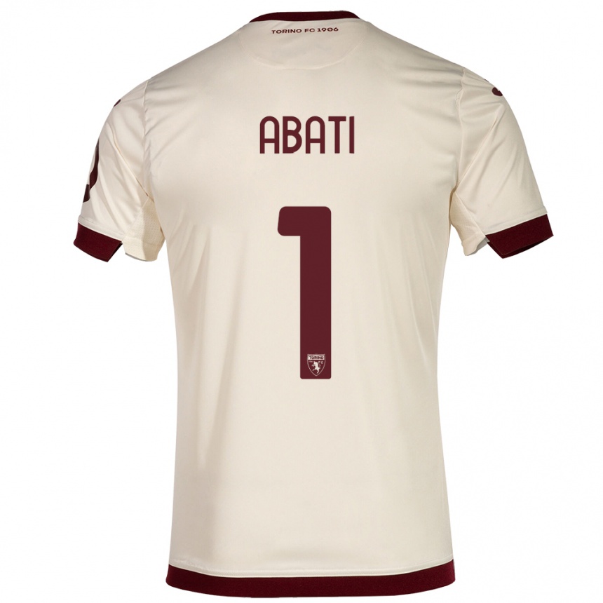 Niño Fútbol Camiseta Lorenzo Abati #1 Champán 2ª Equipación 2023/24