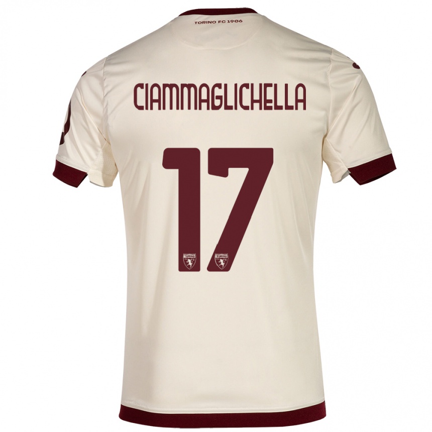 Niño Fútbol Camiseta Aaron Ciammaglichella #17 Champán 2ª Equipación 2023/24
