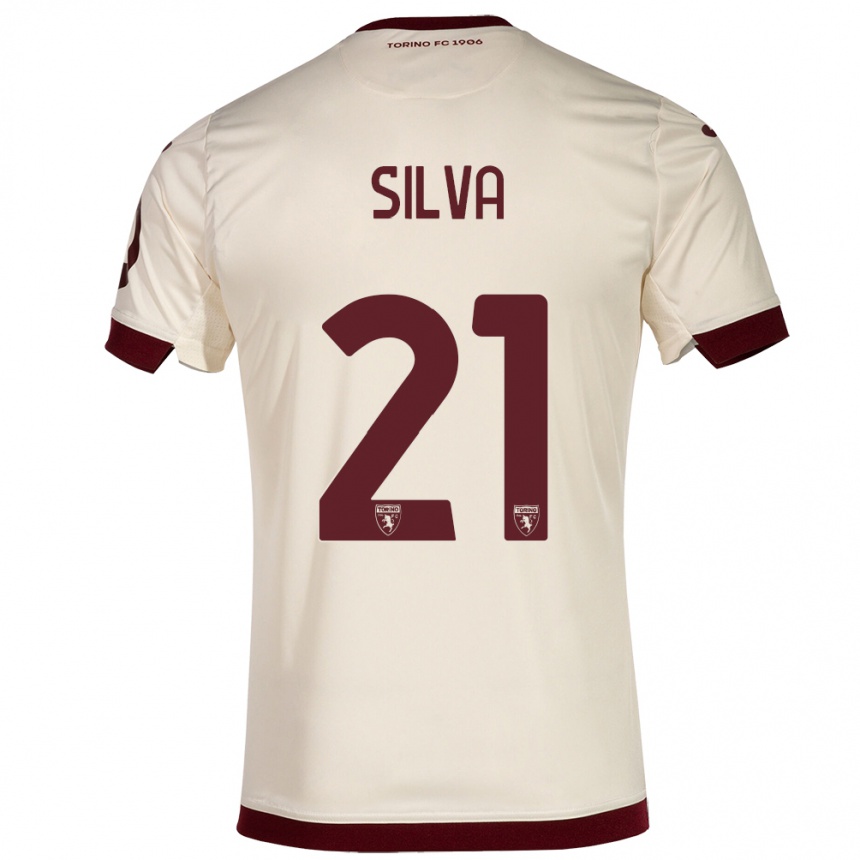 Niño Fútbol Camiseta Jonathan Silva #21 Champán 2ª Equipación 2023/24