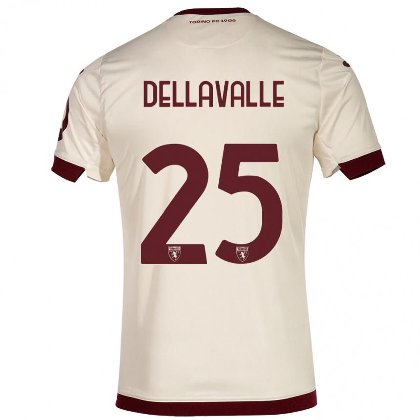 Niño Fútbol Camiseta Alessandro Dellavalle #25 Champán 2ª Equipación 2023/24