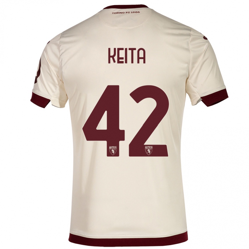 Niño Fútbol Camiseta Karamoko Keita #42 Champán 2ª Equipación 2023/24