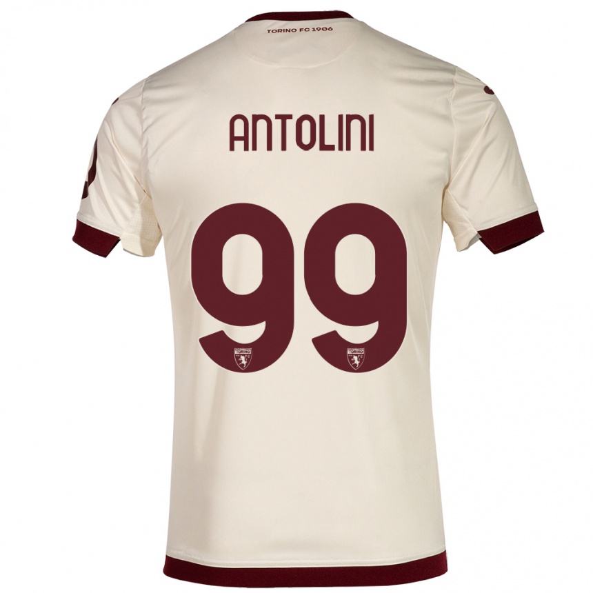 Niño Fútbol Camiseta Jacopo Antolini #99 Champán 2ª Equipación 2023/24