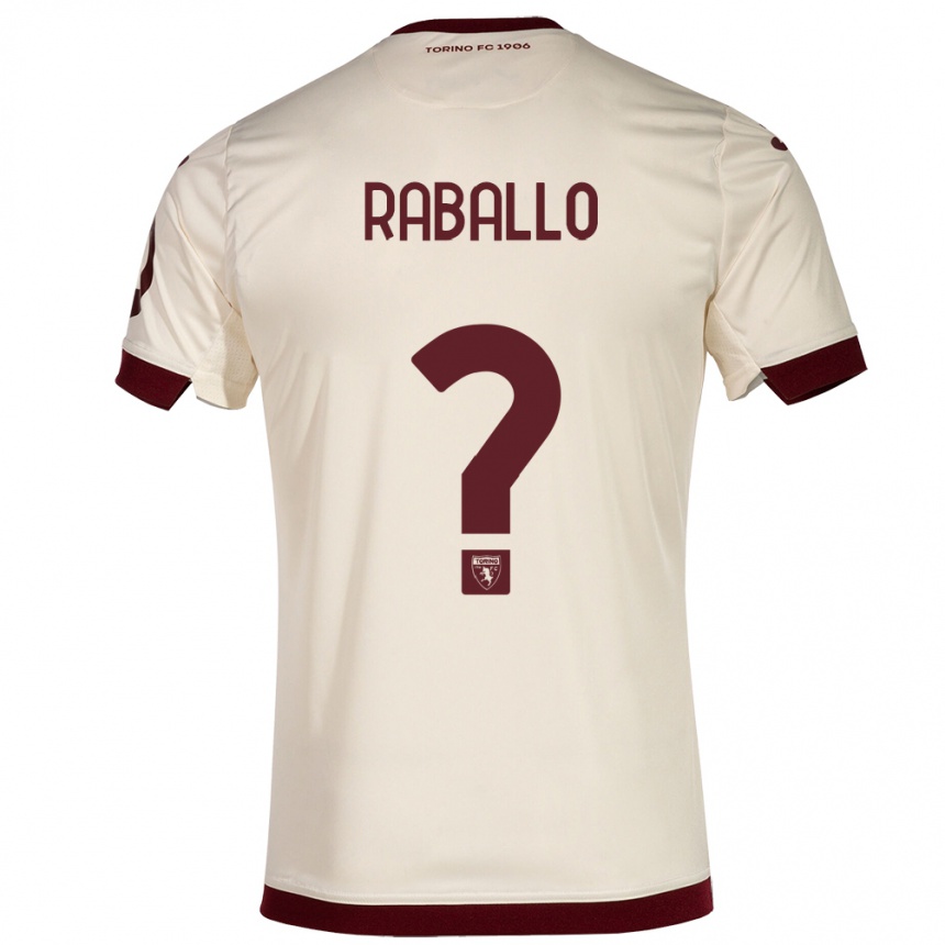Niño Fútbol Camiseta Alessio Raballo #0 Champán 2ª Equipación 2023/24