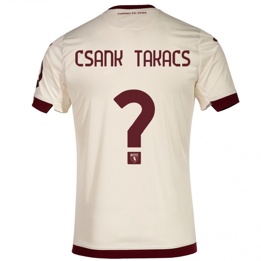 Niño Fútbol Camiseta Kristóf Csánk-Takács #0 Champán 2ª Equipación 2023/24