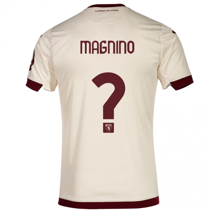 Niño Fútbol Camiseta Emanuele Magnino #0 Champán 2ª Equipación 2023/24