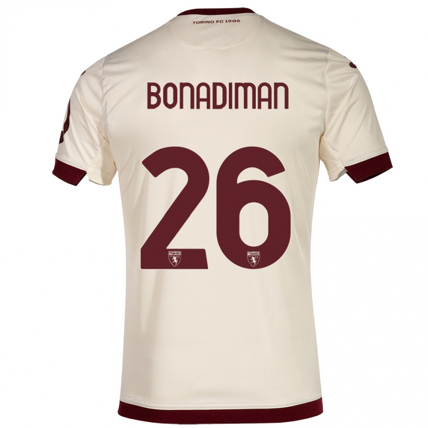 Niño Fútbol Camiseta Matteo Bonadiman #26 Champán 2ª Equipación 2023/24