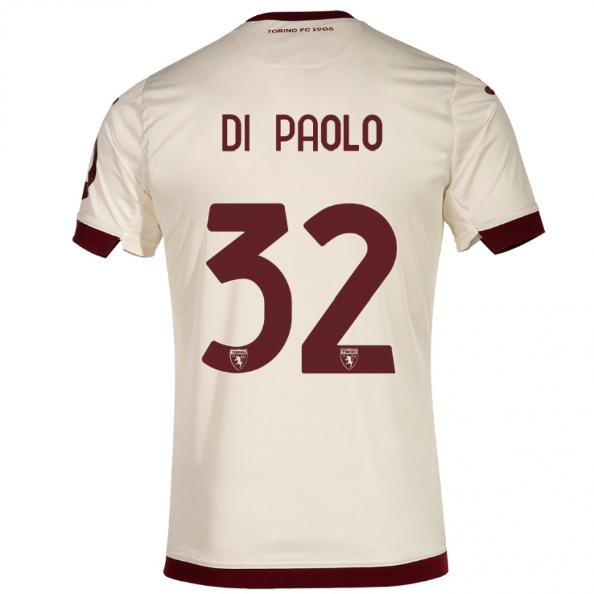 Niño Fútbol Camiseta Sebastiano Di Paolo #32 Champán 2ª Equipación 2023/24