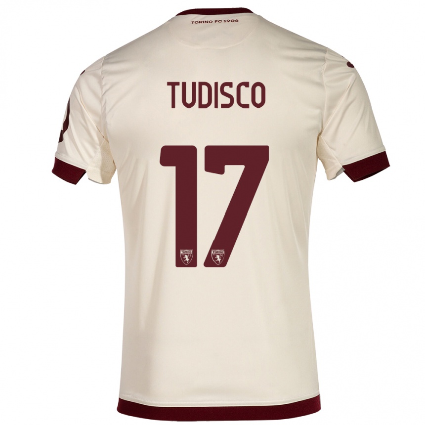 Niño Fútbol Camiseta Giorgia Tudisco #17 Champán 2ª Equipación 2023/24