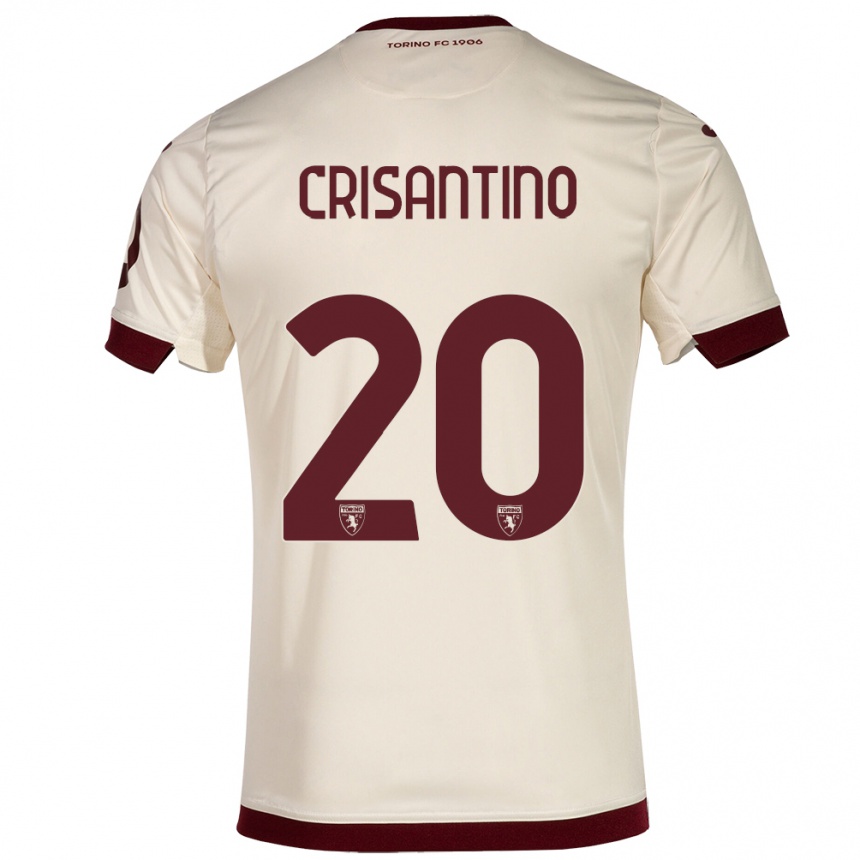 Niño Fútbol Camiseta Giulia Crisantino #20 Champán 2ª Equipación 2023/24