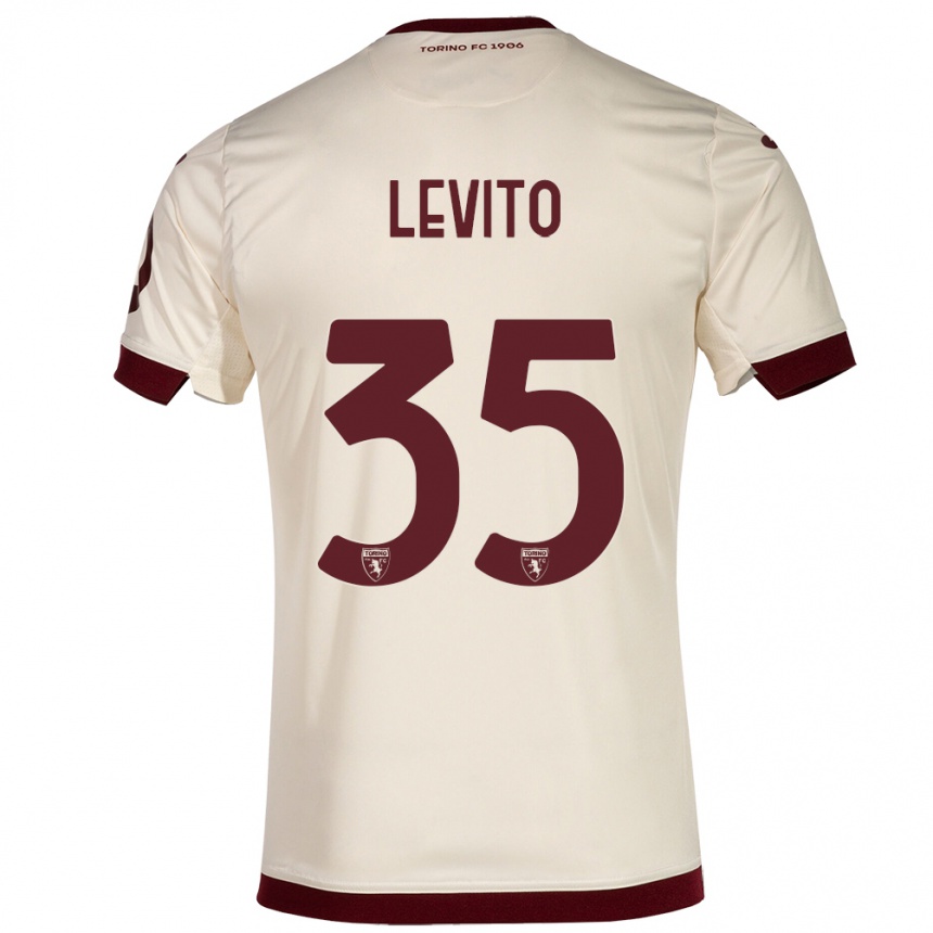 Niño Fútbol Camiseta Isabeau Levito #35 Champán 2ª Equipación 2023/24